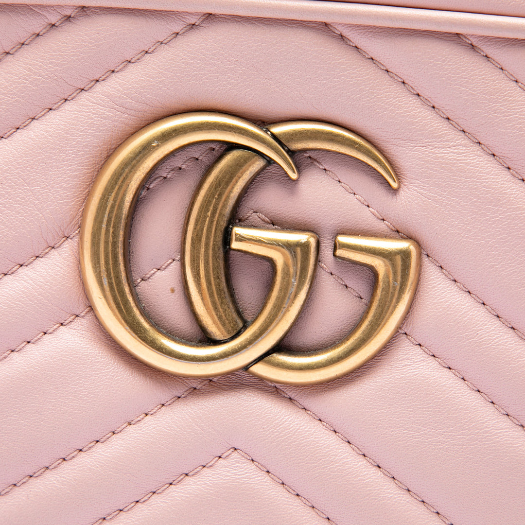 Gucci Small GG Marmont Matelasse Cuir de veau Sac porté croisé
