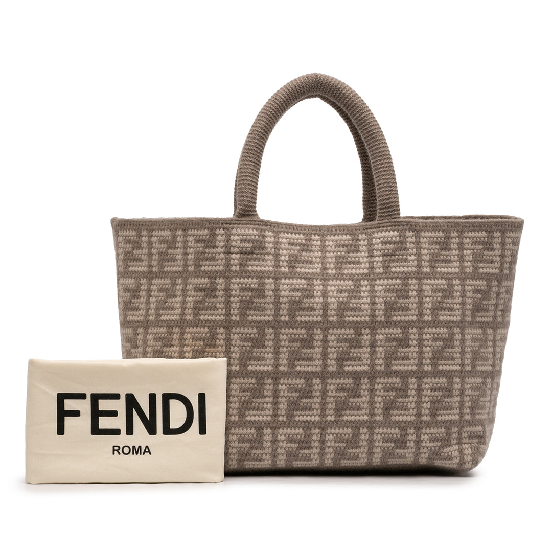 Fendi Zucca Cashmere Shopper Cabas