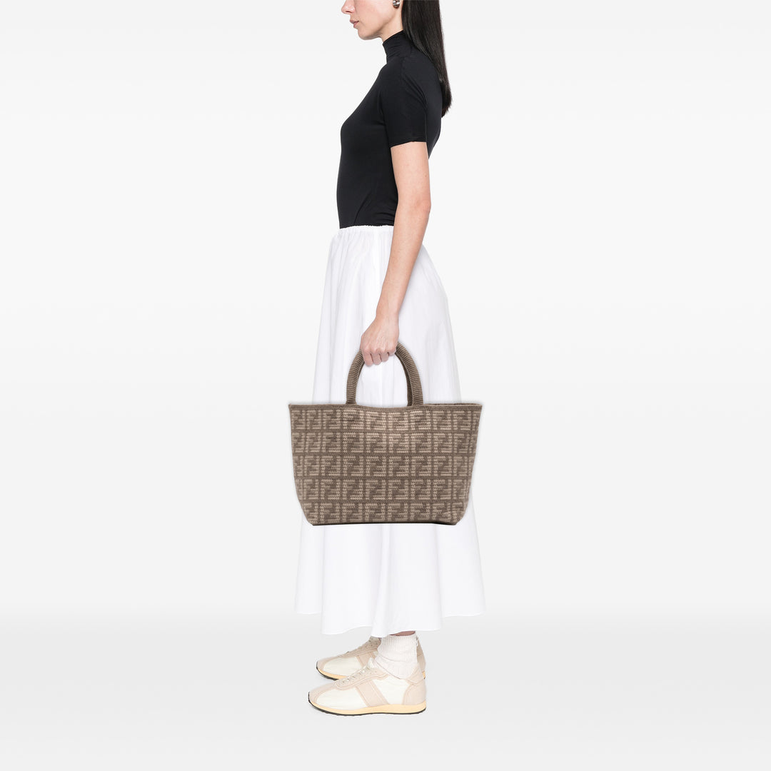 Fendi Zucca Cashmere Shopper Cabas