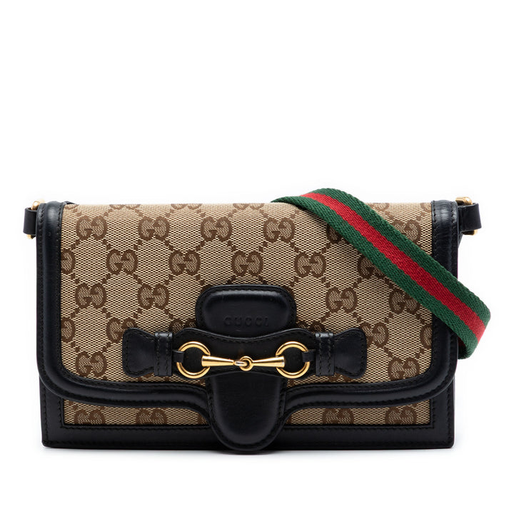 Gucci GG Toile Lady Web Portefeuille On Strap