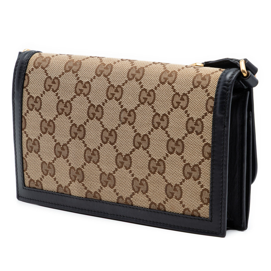 Gucci GG Toile Lady Web Portefeuille On Strap
