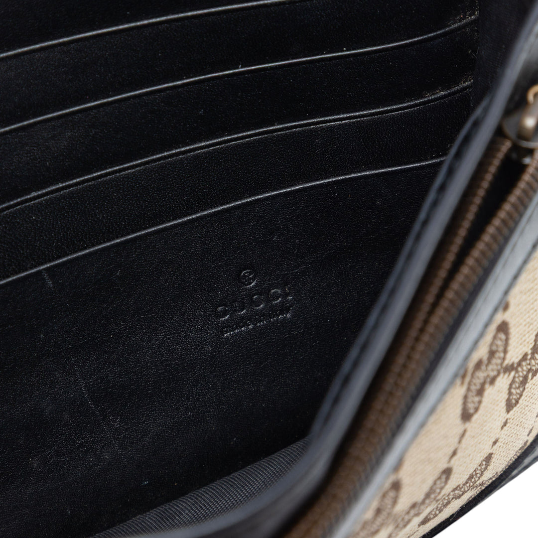 Gucci GG Toile Lady Web Portefeuille On Strap