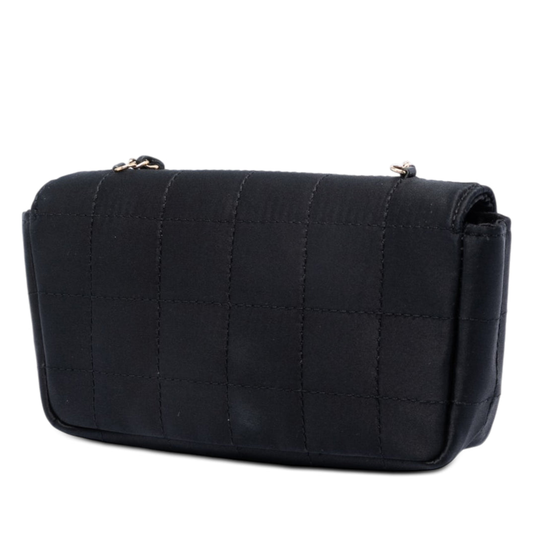 Chanel Mini Square Chocolate Bar Satin Simple rabat