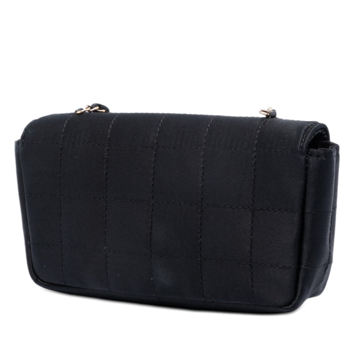 Chanel Mini Square Chocolate Bar Satin Simple rabat