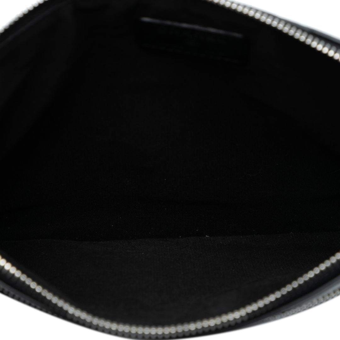 Chanel CC Matelassé Cuir d’agneau Multi Zip Pochette