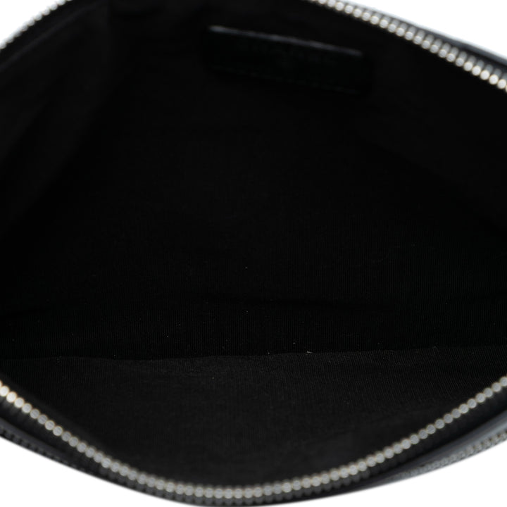 Chanel CC Matelassé Cuir d’agneau Multi Zip Pochette