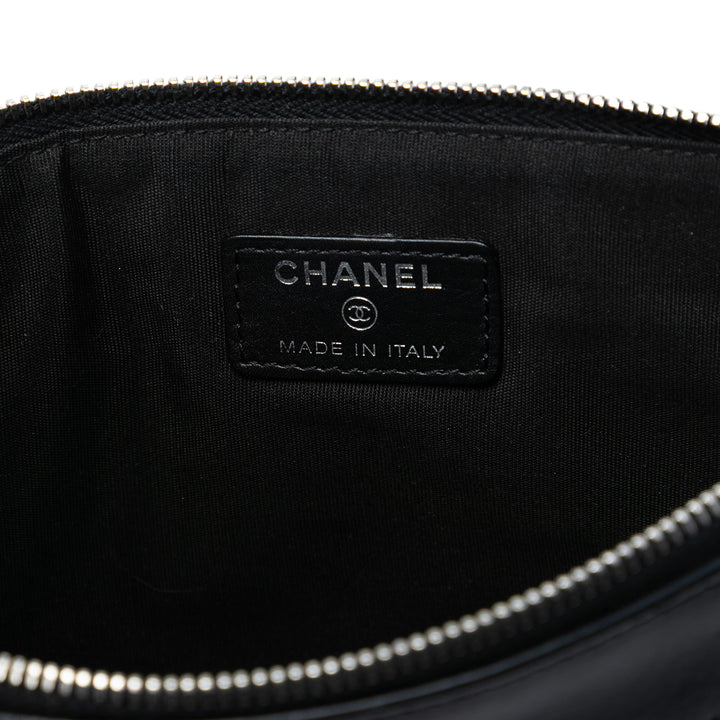 Chanel CC Matelassé Cuir d’agneau Multi Zip Pochette