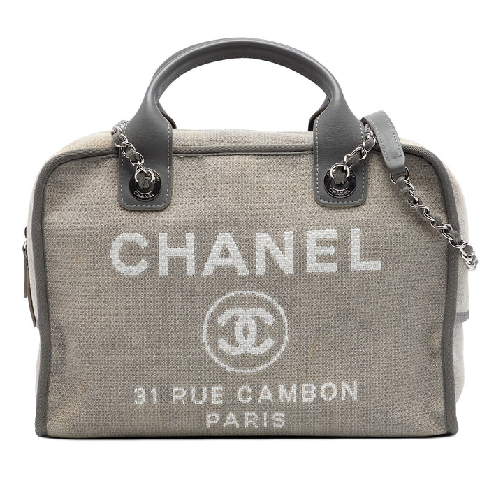 Chanel Large Toile Deauville Bowling Sac