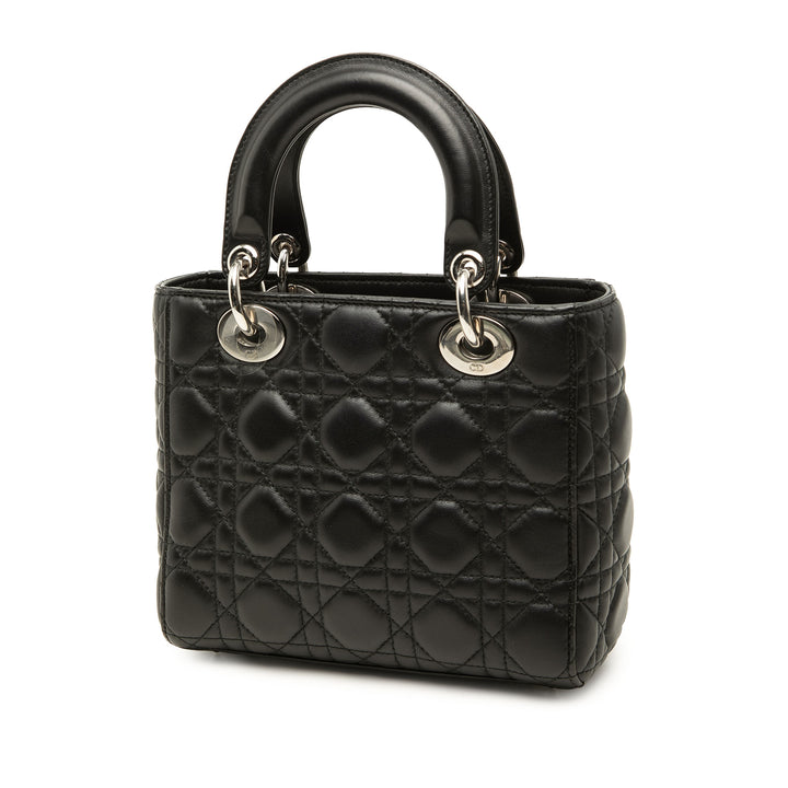 Dior Sac à main Lady Dior Cannage My ABCDior Petit Cuir d'agneau Noir – vue 2 – GABY PARIS