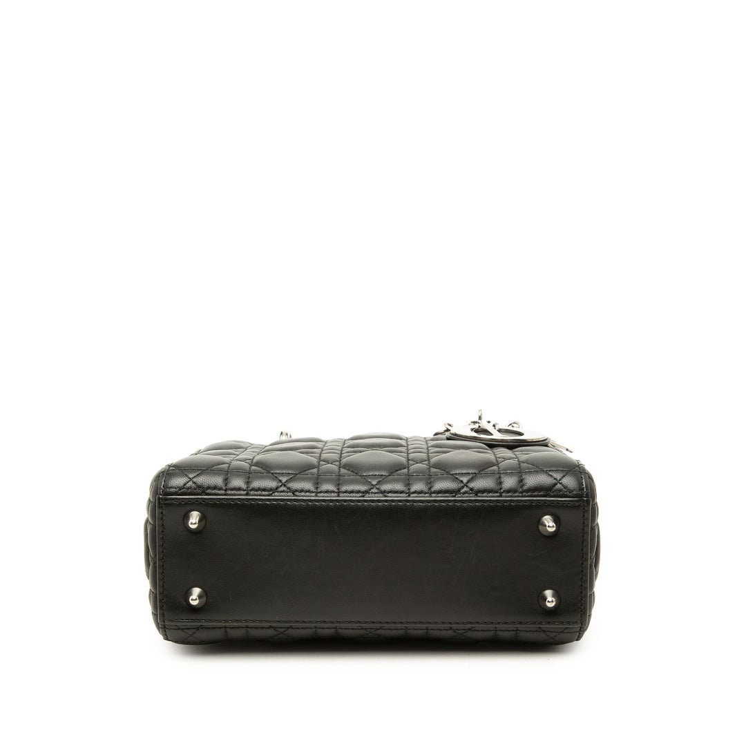 Dior Sac à main Lady Dior Cannage My ABCDior Petit Cuir d'agneau Noir – vue 3 – GABY PARIS