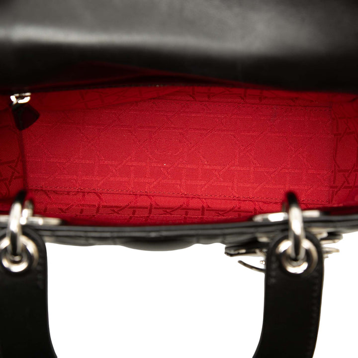 Dior Sac à main Lady Dior Cannage My ABCDior Petit Cuir d'agneau Noir – vue 4 – GABY PARIS