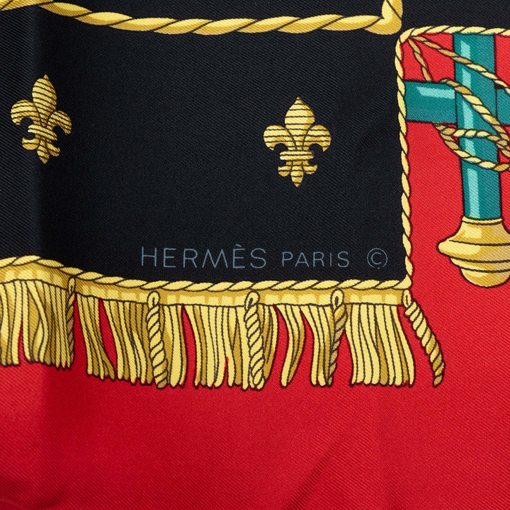 Hermès Vue Du Carrosse De La Galere La Reale Foulard 90 Multi Soie