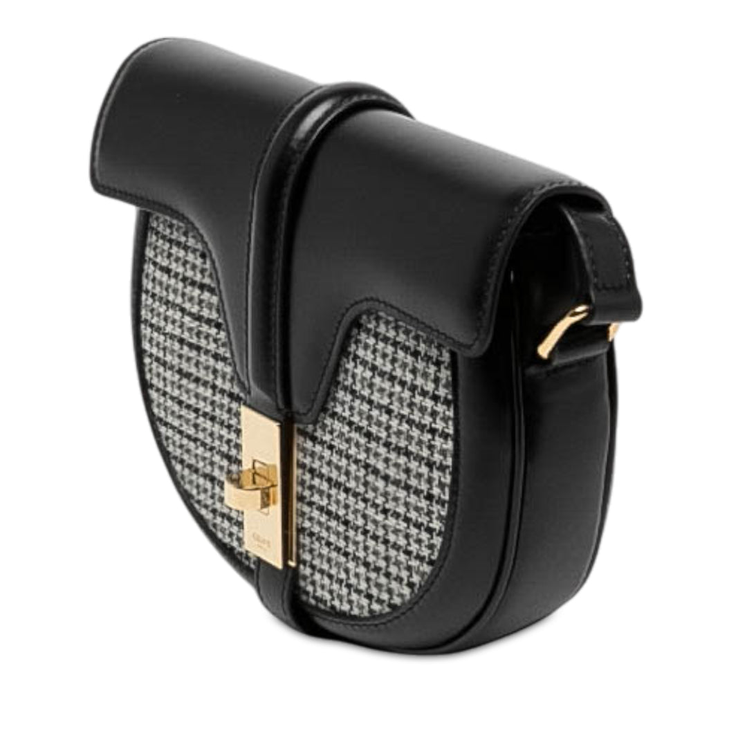 Celine Besace 16 Sac Petit Cuir de veau Noir – vue 2 – GABY PARIS