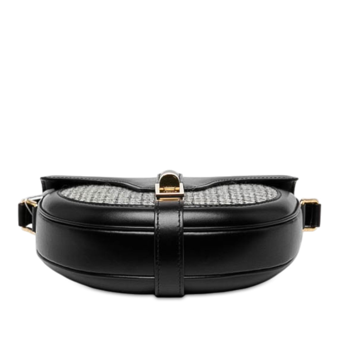 Celine Besace 16 Sac Petit Cuir de veau Noir – vue 3 – GABY PARIS