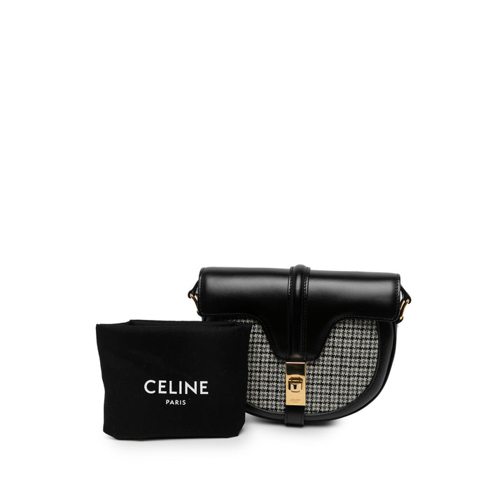 Celine Besace 16 Sac Petit Cuir de veau Noir – vue 7 – GABY PARIS