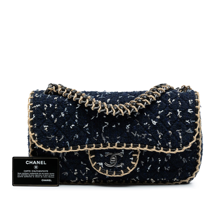 Chanel Matelassé Tweed St Tropez à rabat