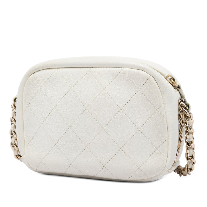 Chanel Small Matelassé Cuir de chèvre Casual Trip Sac caméra