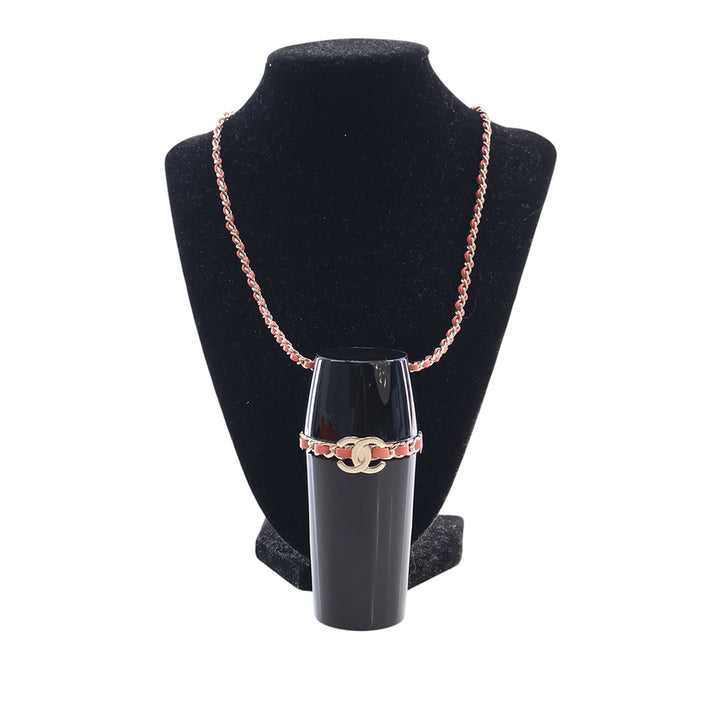 Chanel Lucite Lipstick Étui On Chain