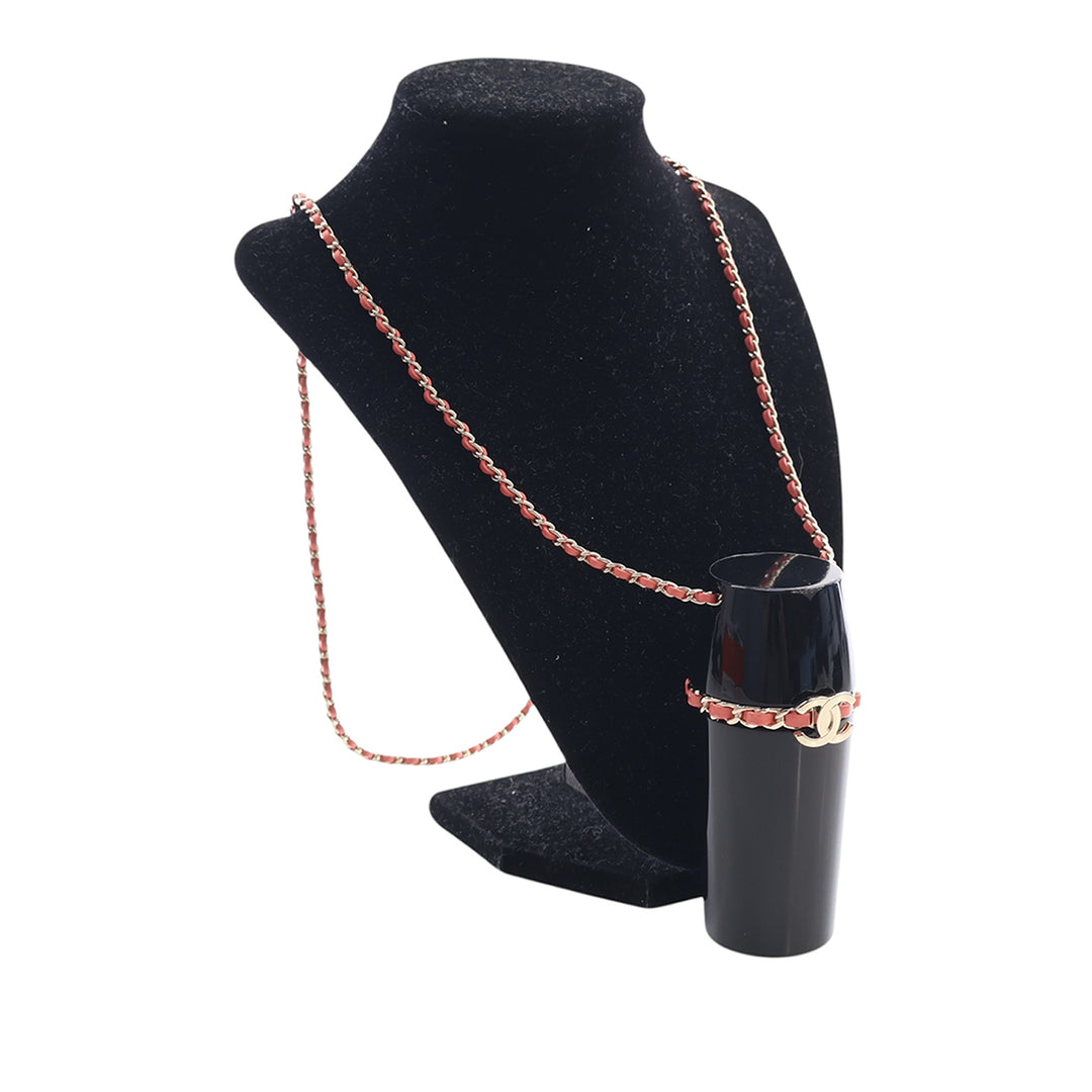 Chanel Lucite Lipstick Étui On Chain