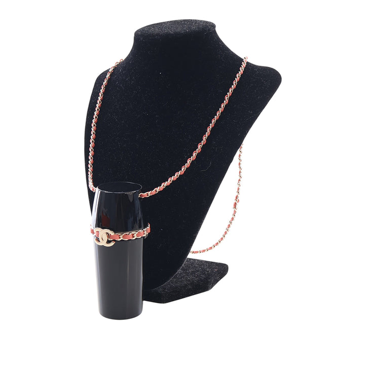 Chanel Lucite Lipstick Étui On Chain