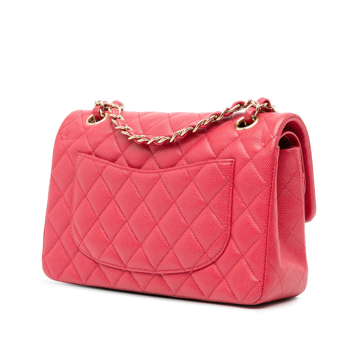 Small Classic Caviar Double Flap Pink - Gaby Paris