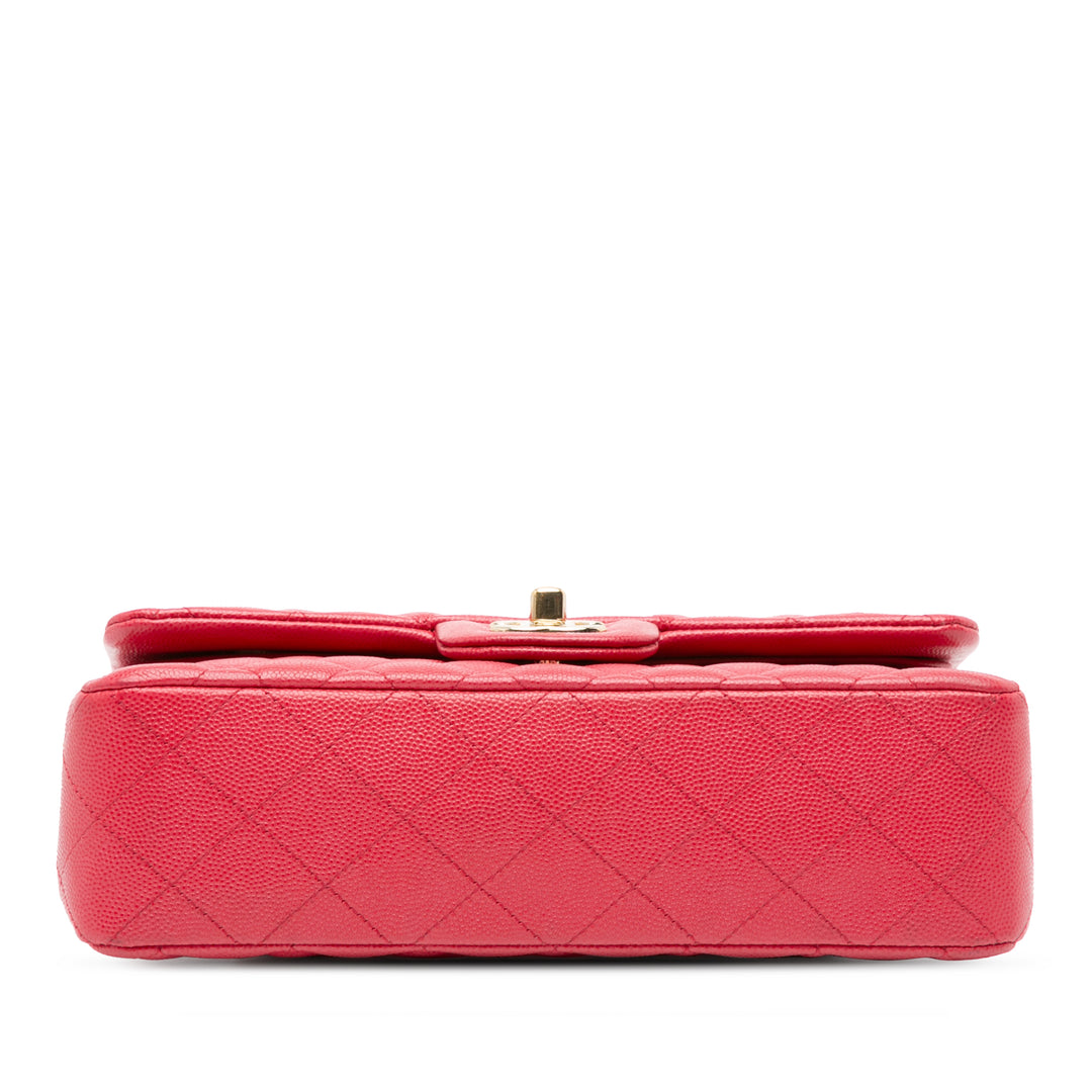 Small Classic Caviar Double Flap Pink - Gaby Paris