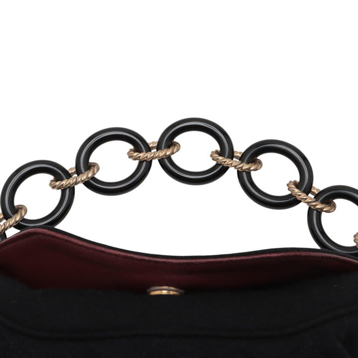 Chanel Paris Hamburg Quilted Laine Coco Sailor Charms Bucket Bag Noir