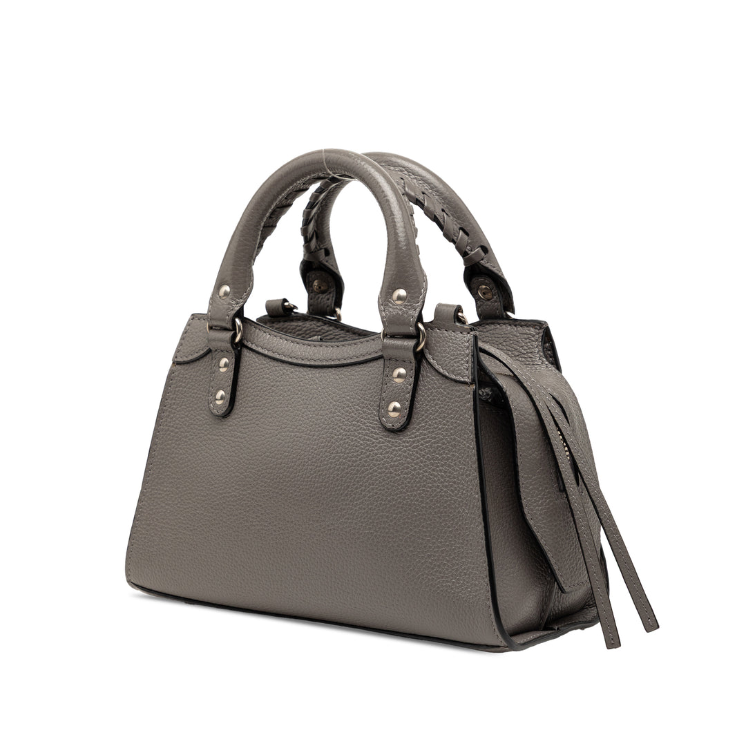 Balenciaga Mini Cuir de veau grainé Motocross Neo Classic City Sac