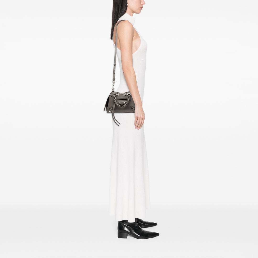 Balenciaga Mini Cuir de veau grainé Motocross Neo Classic City Sac