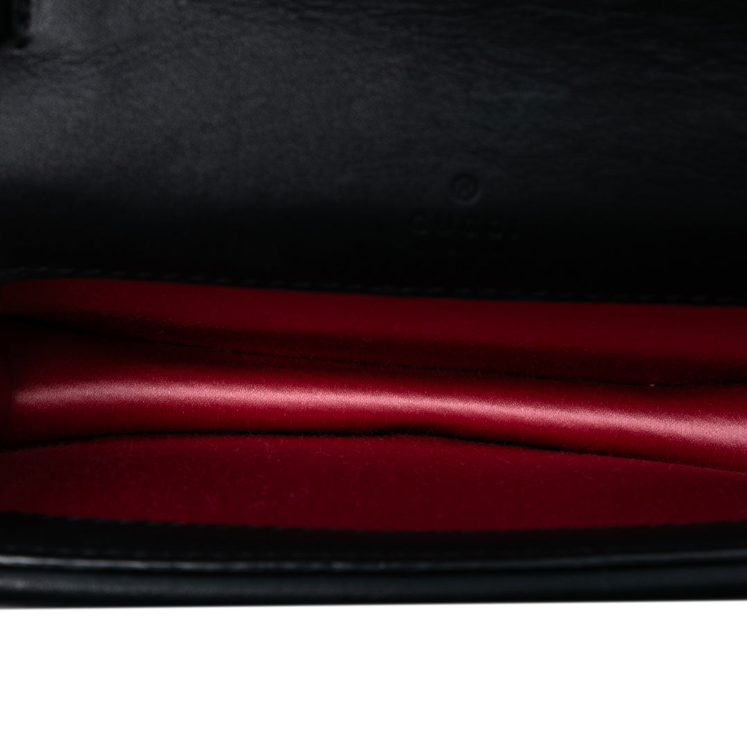 Gucci Mini Crystal Embellished Velours Dionysus Sac porté croisé Noir