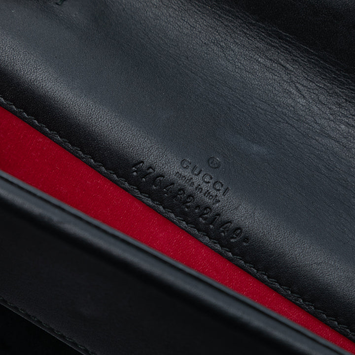 Gucci Mini Crystal Embellished Velours Dionysus Sac porté croisé Noir