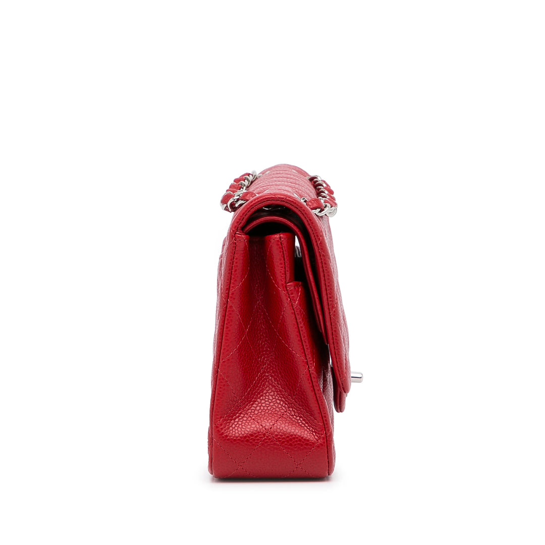 Medium Classic Caviar Double Flap Red - Gaby Paris