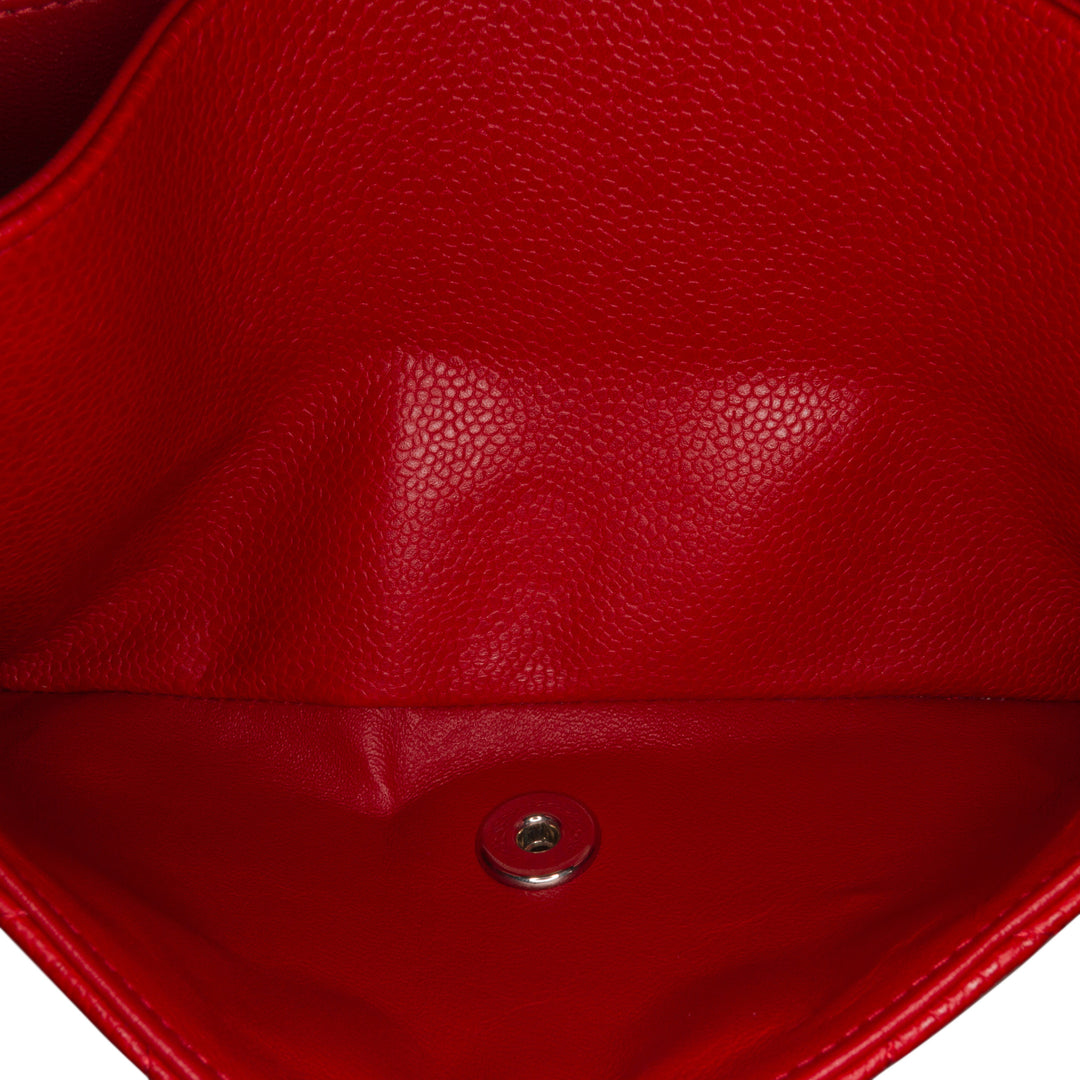 Medium Classic Caviar Double Flap Red - Gaby Paris