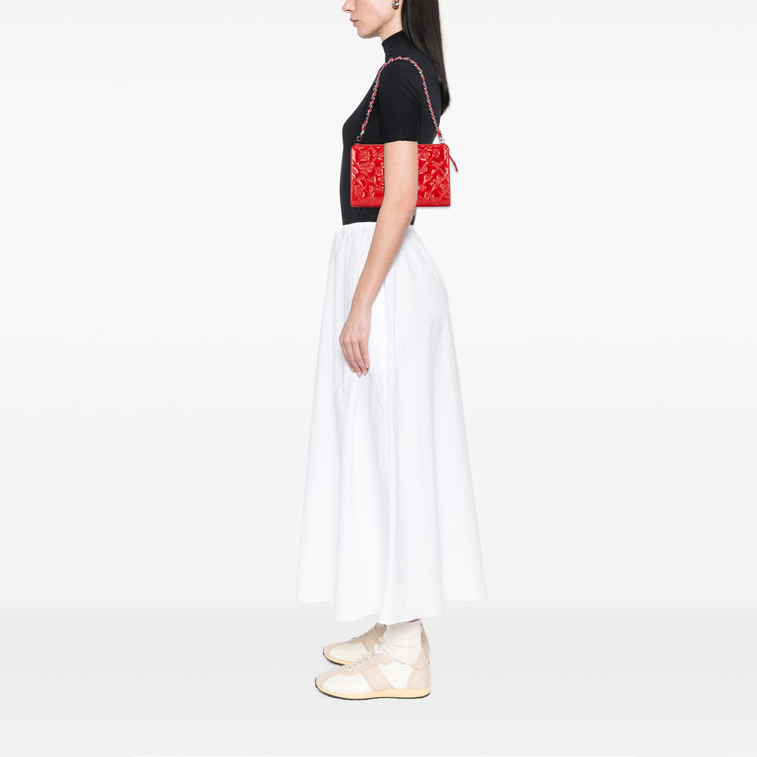 Chanel Cuir verni Cuir de veau Lucky Symbols Pochette Rouge