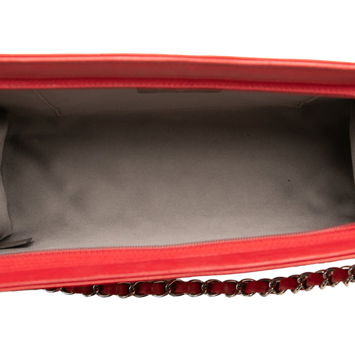 Chanel Cuir verni Cuir de veau Lucky Symbols Pochette Rouge
