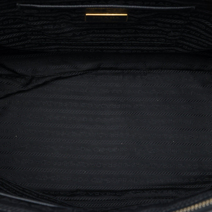 Lux Galleria Double Zippé Sac Moyen Saffiano Noir