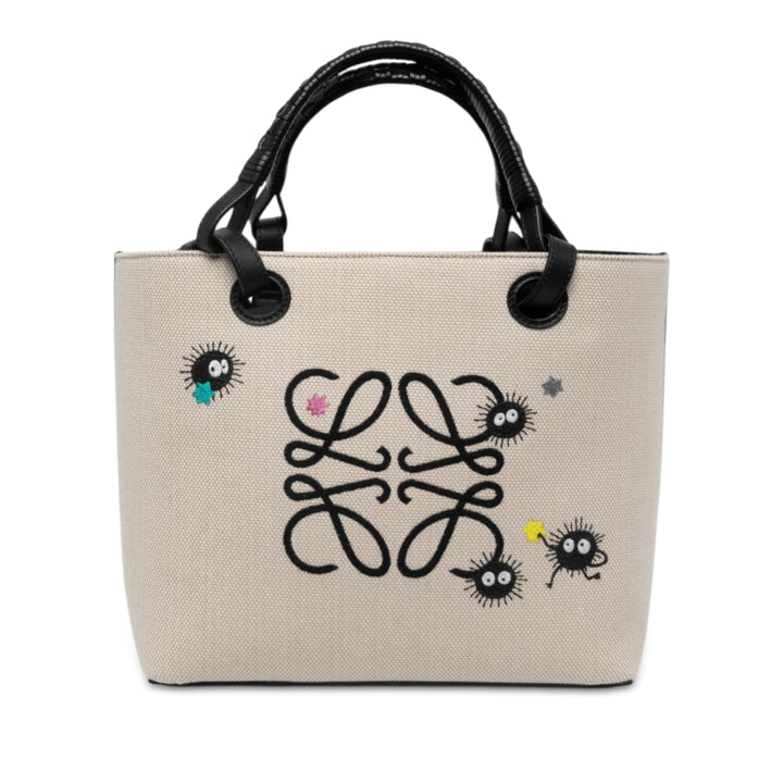 LOEWE Cabas Studio Ghibli Spirited Away Susuwatari Anagram Beige – vue principale – GABY PARIS
