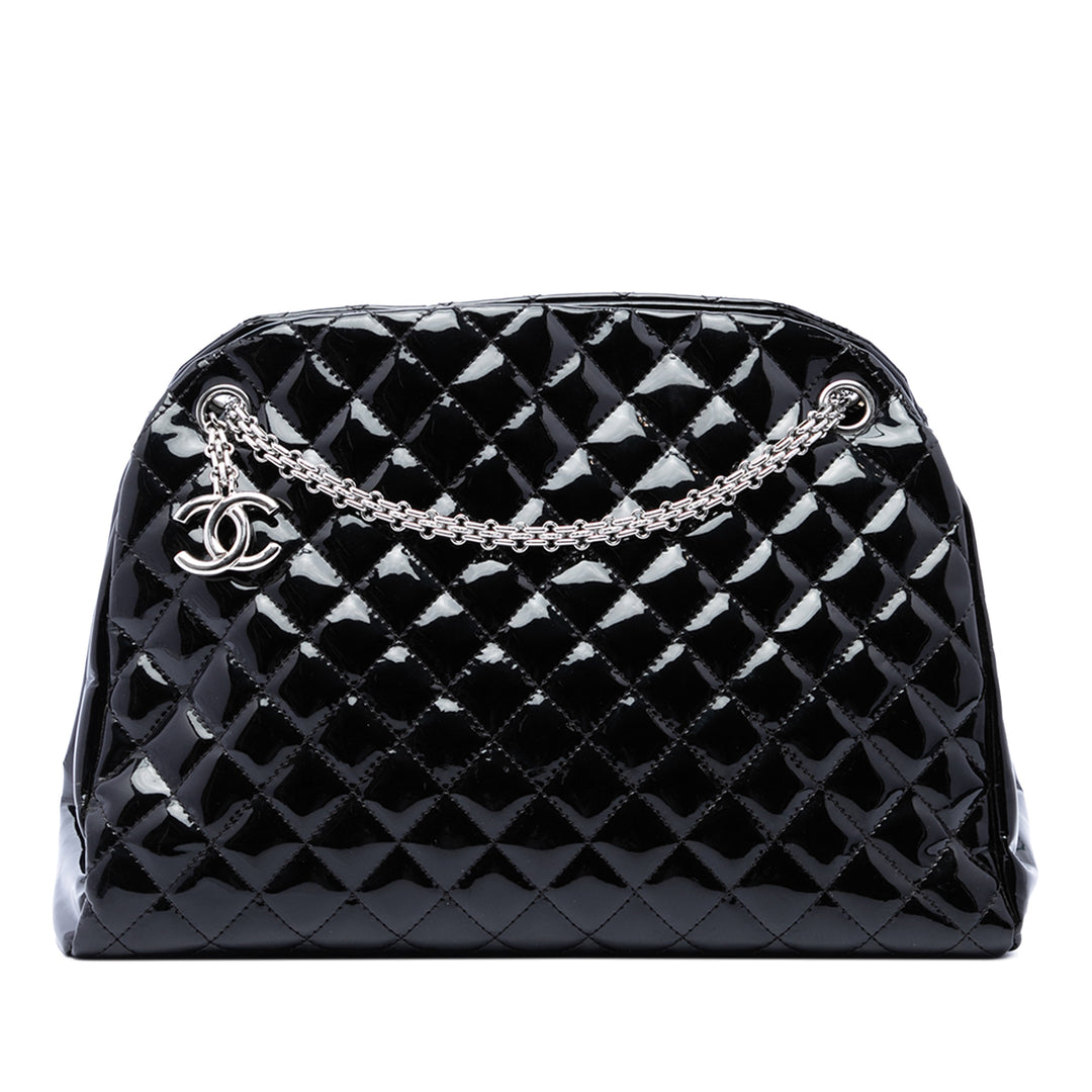 Chanel Matelassé Just Mademoiselle Sac bowling Grand Noir – vue principale – GABY PARIS