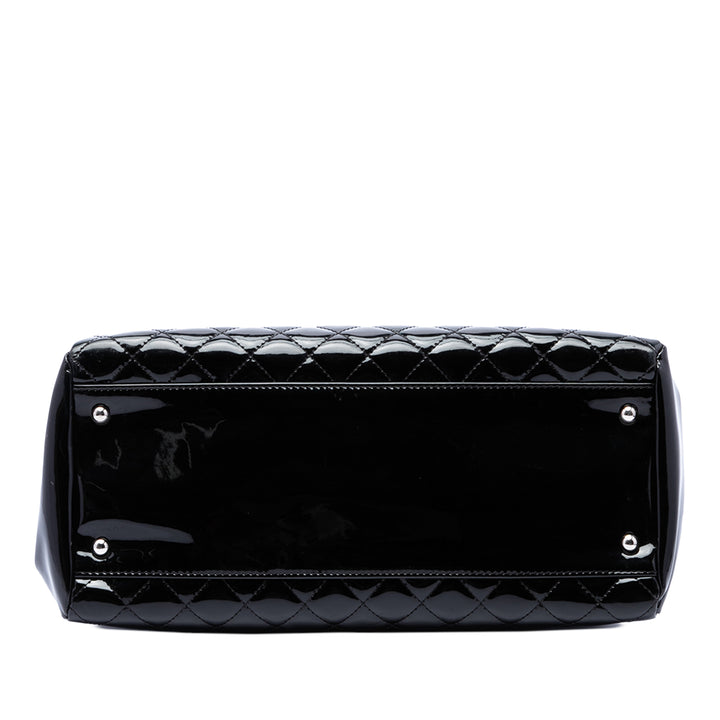 Chanel Matelassé Just Mademoiselle Sac bowling Grand Noir – vue 3 – GABY PARIS