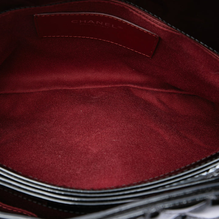 Chanel Matelassé Just Mademoiselle Sac bowling Grand Noir – vue 4 – GABY PARIS