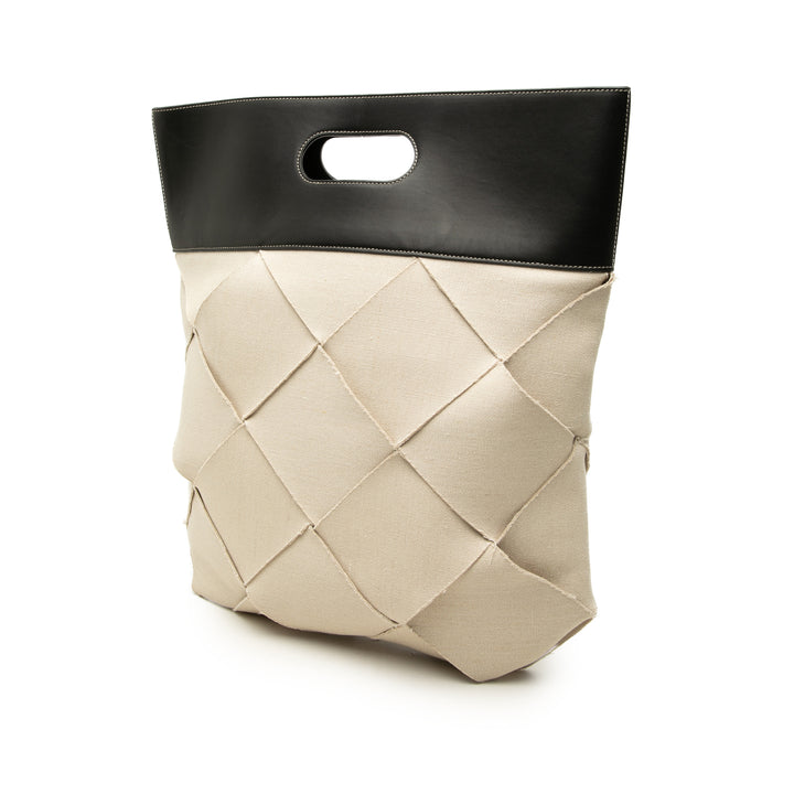 Bottega Veneta Intrecciato Slip Cabas Moyen Beige – vue 2 – GABY PARIS