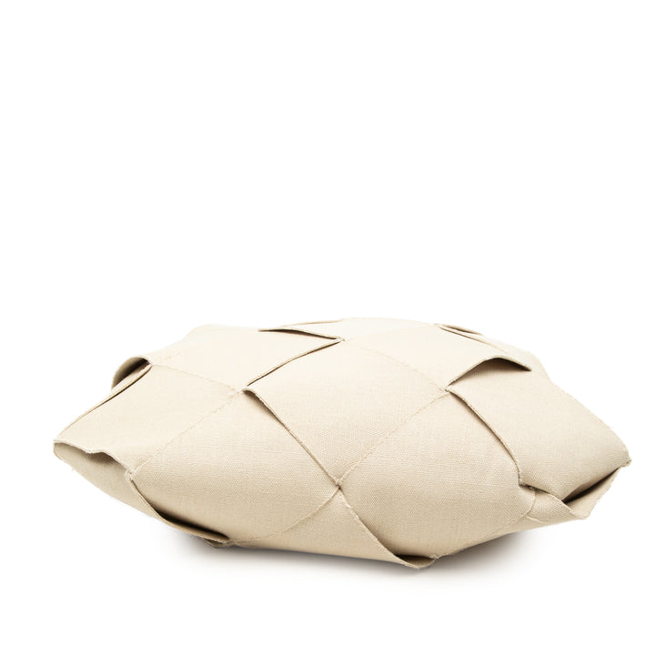 Bottega Veneta Intrecciato Slip Cabas Moyen Beige – vue 3 – GABY PARIS