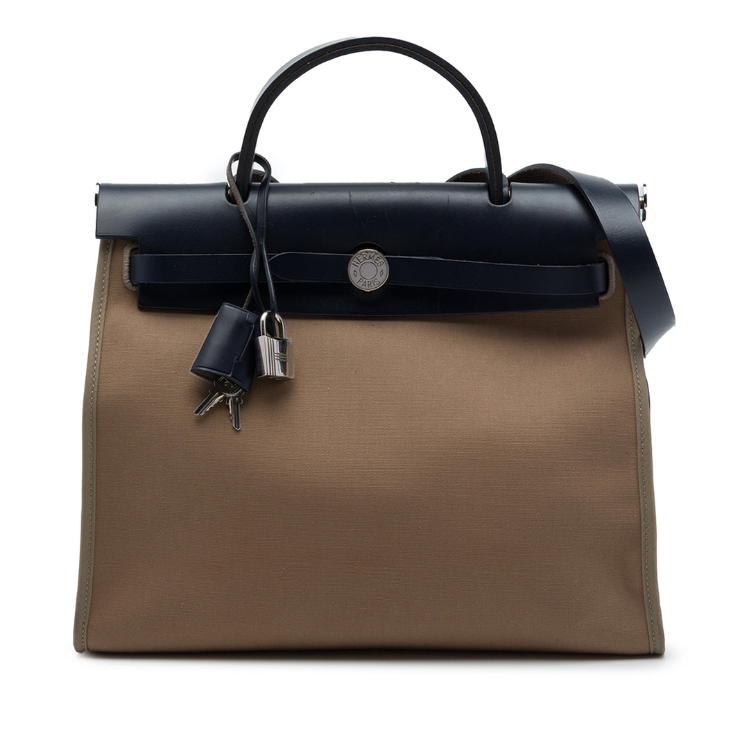 Hermès Herbag Zippé 31 Marron – vue principale – GABY PARIS