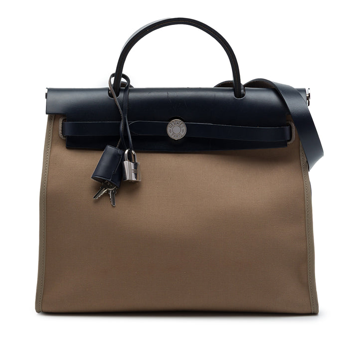 Hermès Herbag Zippé 31 Marron – vue principale – GABY PARIS