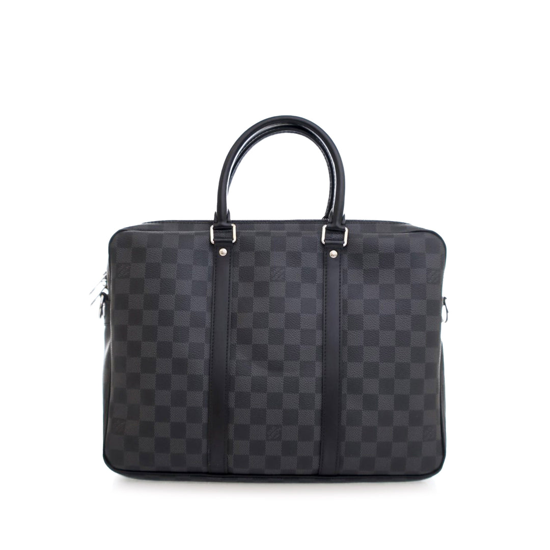 Damier Graphite Porte Documents Voyage  PM Black - Gaby Paris