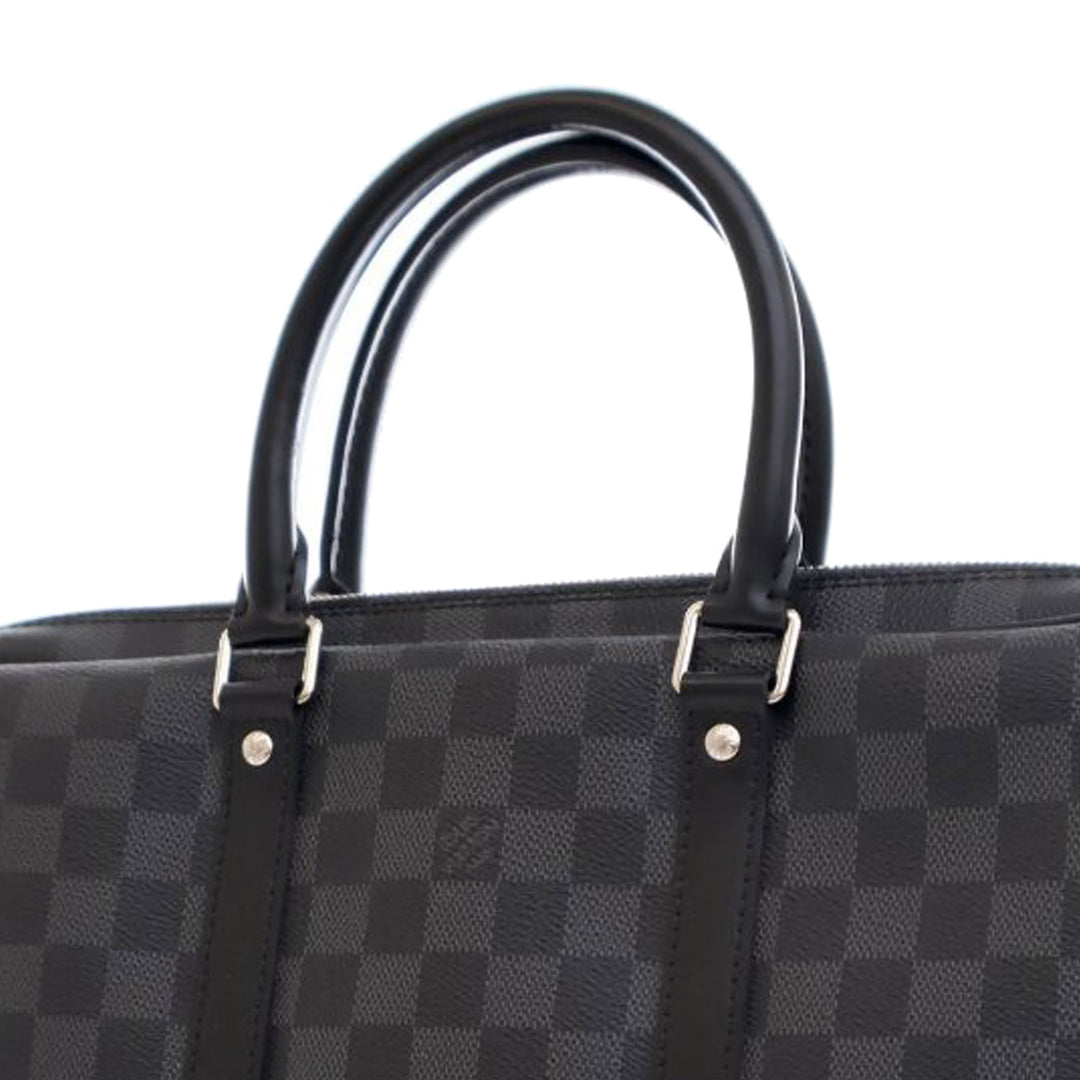 Damier Graphite Porte Documents Voyage  PM Black - Gaby Paris