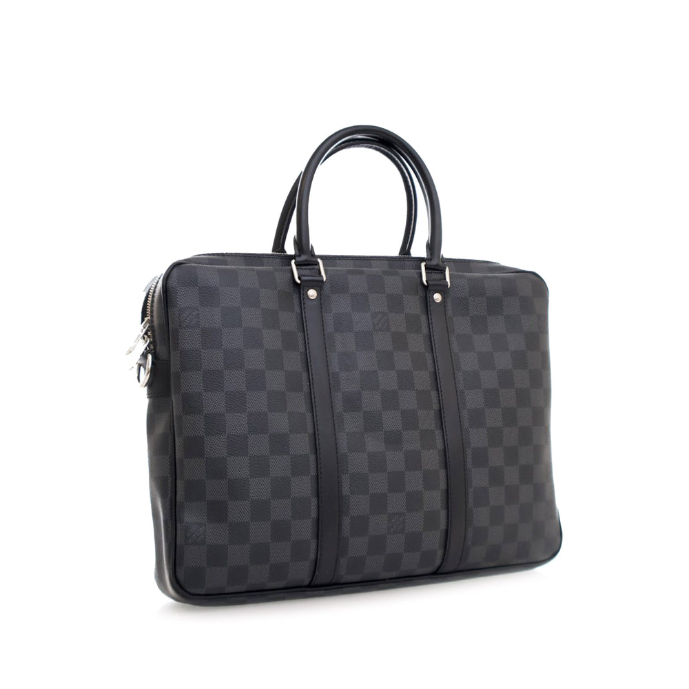 Damier Graphite Porte Documents Voyage  PM Black - Gaby Paris