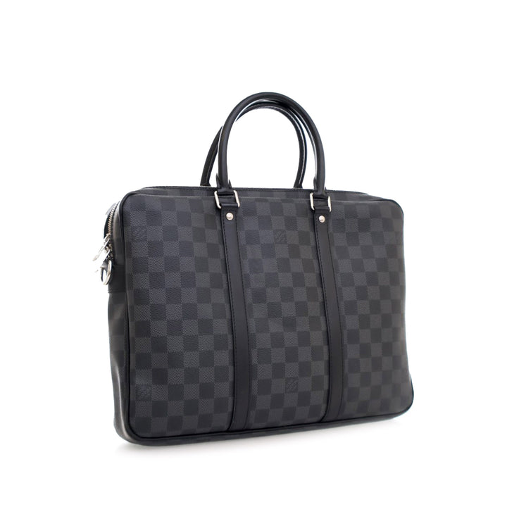 Damier Graphite Porte Documents Voyage  PM Black - Gaby Paris