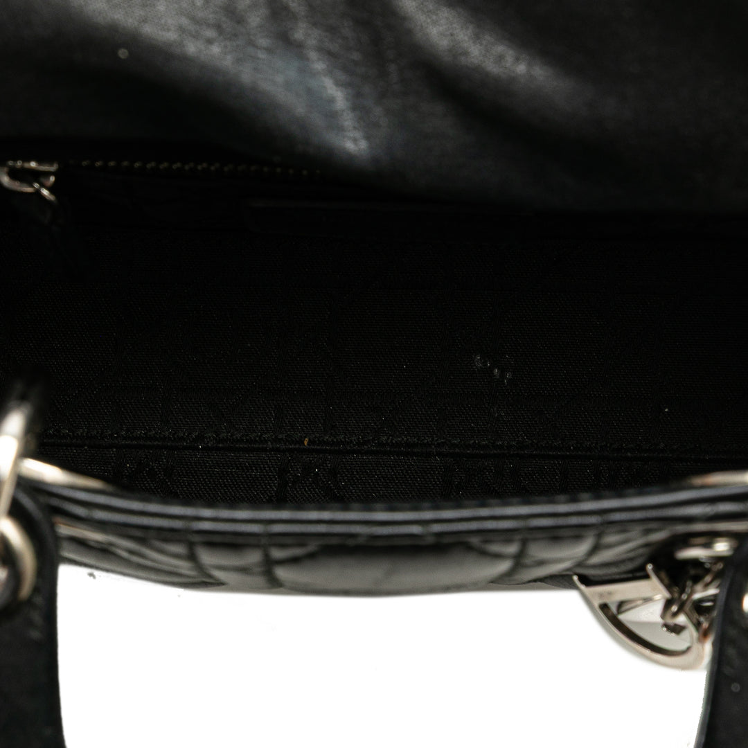 Mini Lambskin Cannage Lady Dior Black - Gaby Paris