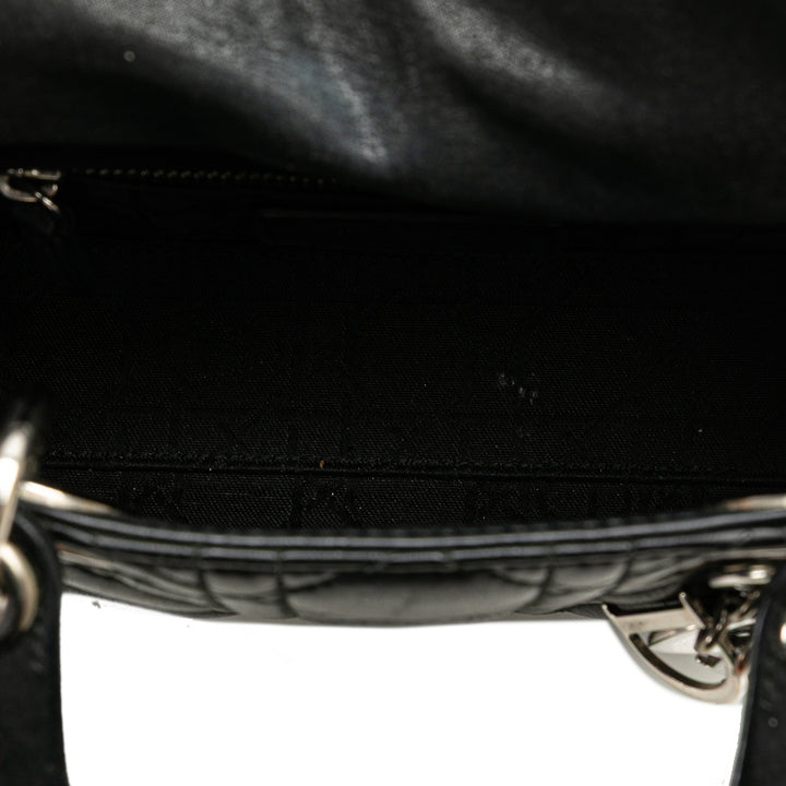 Mini Lambskin Cannage Lady Dior Black - Gaby Paris
